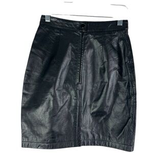 Wilson Leather Black Skirt Size 6
